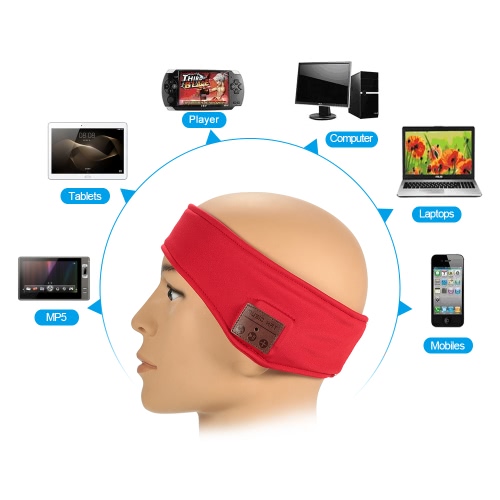 

Unisex Music Audio BT Headband Sweatband with Wireless Headphones Headsets Speakers Hands-free for Gym Fitness Exercise Running Skiing Snowboard Camping Skating