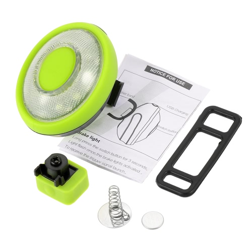 

Lixada Bicycle Bike Brake Tail Light USB Rechargeable Smart Rear Safety Warning Bike Lights LED Rearlight for Night Rider