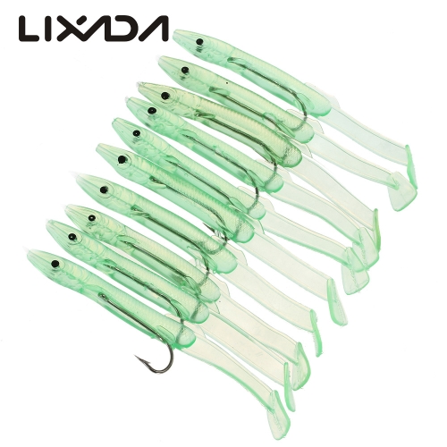 

LIXADA 10PCS Soft Plastic Fishing Lures