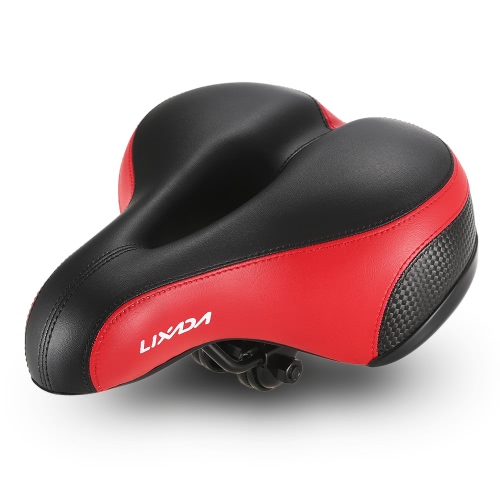 Lixada Wide Bicycle Saddle MTB Mountain Bike Seat Road Bike Seat Coussin de vélo Selle avec autocollant réfléchissant