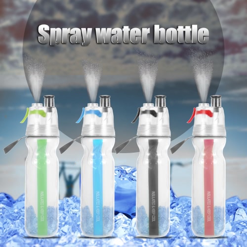 750ML Insulated Sports Spray Water Bottle Portable Spray Drinking Cup Plastic Spray Drinking Bottle for Outdoor Hiking Cycling Mou