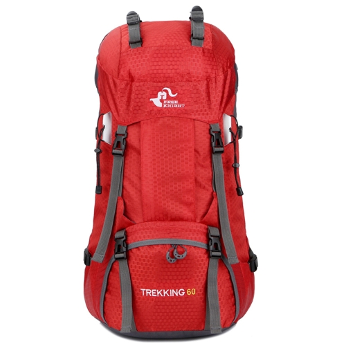 Gratis Knight 60L Senderismo Mochila Montañismo Camping Trekking Bolsa de Viaje Gran Capacidad Marco Interno Resistente al agua para exteriores con cubierta de lluvia