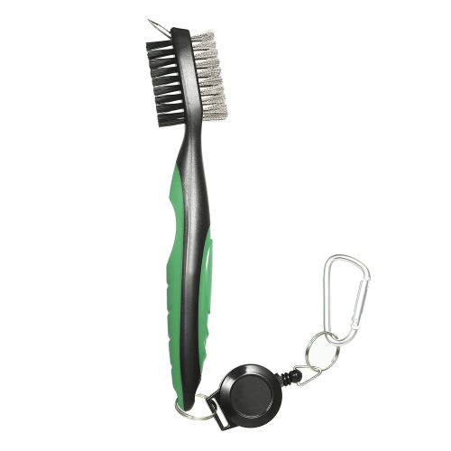 

2 Pack Multifunctional Golf Brush Golf Groove Cleaner Проволочная скраб Brush Golf Club Очистительная щетка с выдвижным Zip-line