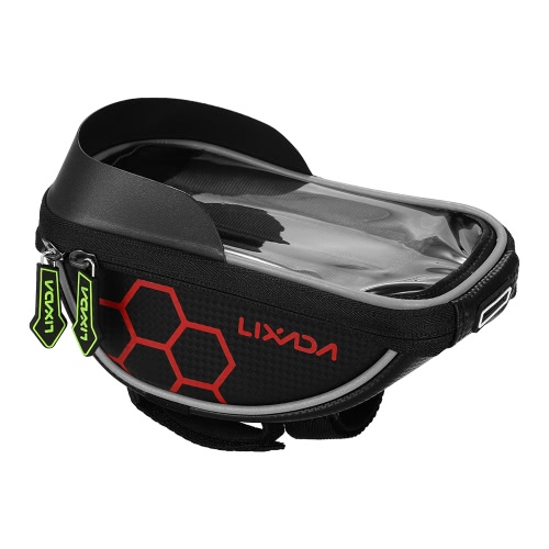 Lixada Ciclismo Bicicleta Saco de bicicleta Top Tube Handlebar Bag Touchscreen Suporte para celular Mount Holder MTB Road Bike Bicycle Front Frame Bag