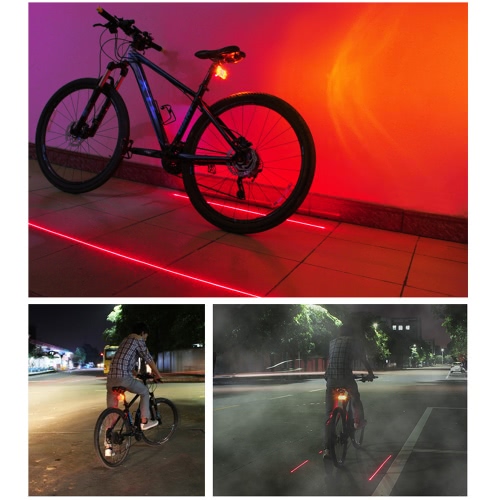 

Bicycle Turn Signals Rechargeable Bike Cycling Taillight Rear Light Backlight Flashlight with Direction Indicators & 2 Red Beams W