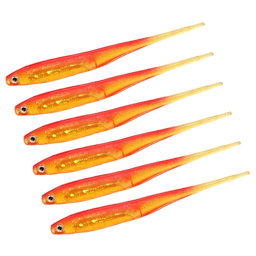 

Lixada 6PCS 9cm 3g Fish Type Soft Fishing Lure 3D Eyes Soft Lure Soft Bait Sea Fishing Lure