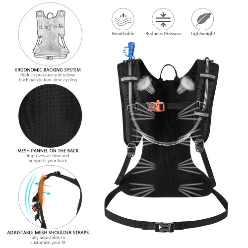 

3 Liters Cycling Hydration Backpack Lightweight Water-resistant Daypack Bag for Outdoor Riding Hiking Running Camping