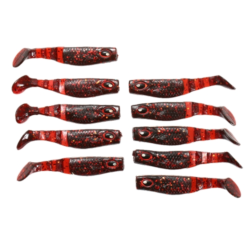 

Lixada 10pcs 7cm / 3.8g Квадратная голова Тип рыбы Мягкая рыбалка Приманка 3D Глаза Мягкая приманка Мягкая приманка Рыбалка Приманка