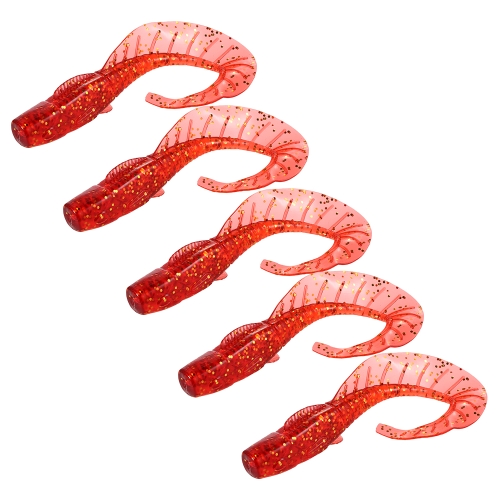 

Lixada 5PCS 11.5cm / 13g Мягкая приманка для рыбы Curly Tail Мягкая приманка Искусственные рыболовные приманки