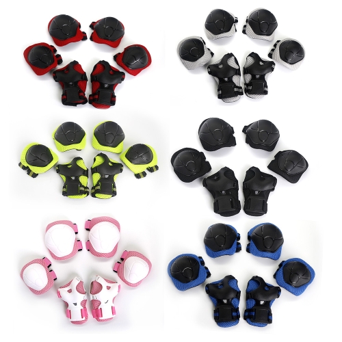 

Lixada 6PCS Brace Kids Youth Велоспорт Роликовые коньки Скейтборд Колено локтевые наручные защитные защитные накладки