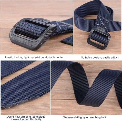 

Lixada Heavy Duty Waist Belt Adjustable Nylon Belts with Buckle Hunting Accessories