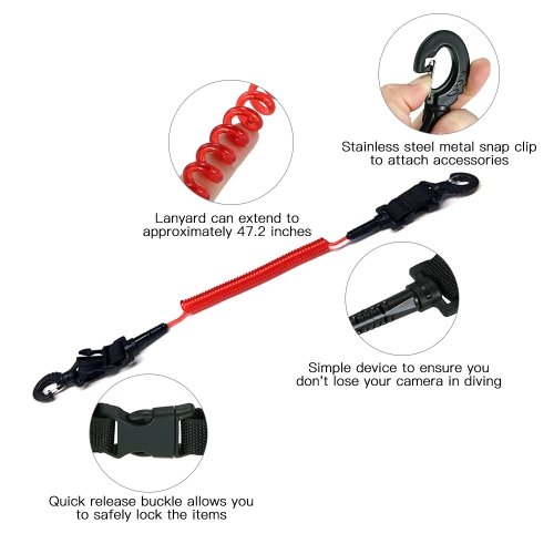 

Safety Diving Lanyard Coiled Lanyard