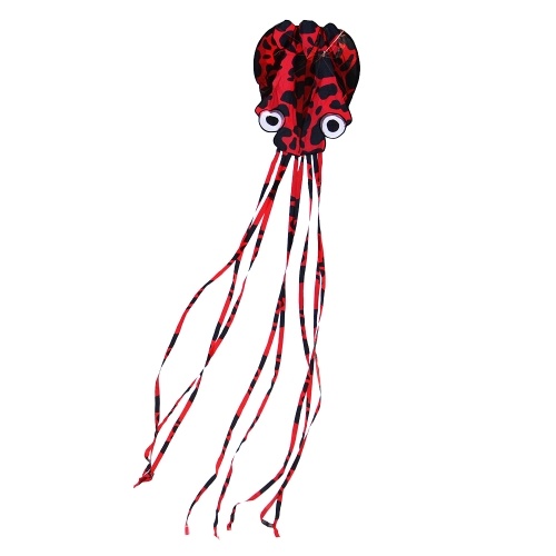 

80cm x 400cm / 2.6 x 13feet Frameless Octopus Parachute Stunt Kite Single Line Soft Parafoil Kite Outdoor Beach Fun Sports