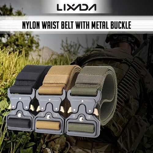 

Lixada Nylon Waist Belt with Metal Buckle Adjustable Heavy Duty Training Carry Waist Belt