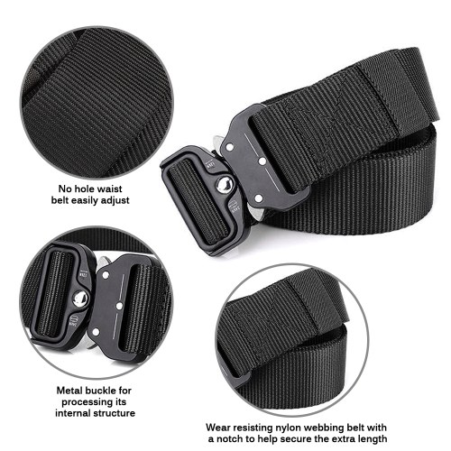 

Lixada Nylon Waist Belt Adjustable Heavy Duty Training Carry Waist Belt with Metal Buckle