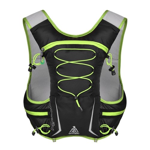 5L Multi Pocket Outdoor Reflective Running Vest Backpack Insulted Hydration Vest Pack Bag Marathon Jogging Hiking Cycling Backpack