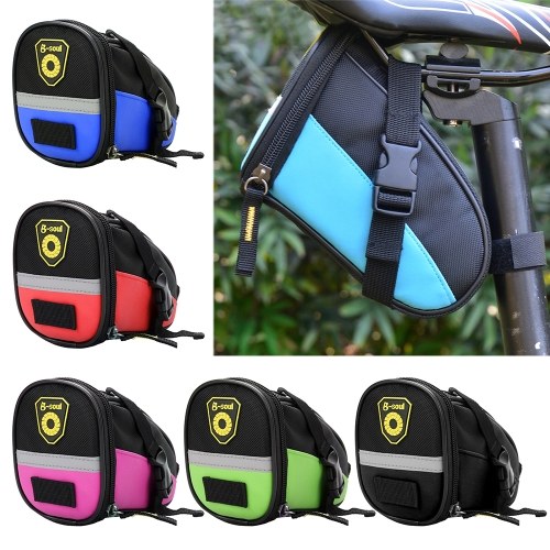 

Cycling Saddle Bag MTB Bike Bicycle Seat Bag Repair Tools Pouch Pack with Reflective Strip