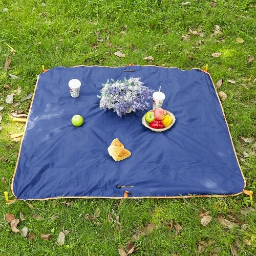 

2-IN-1 Camping Blanket Picnic Ground Tarp Traveling Hiking Beach Park Ground Mat Water Repellent Camping Storage Bag