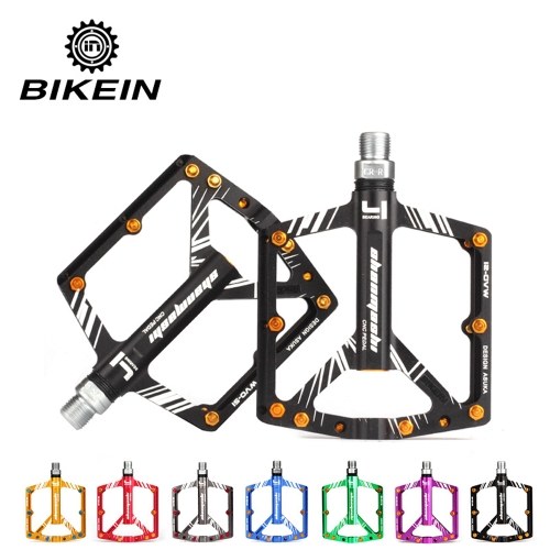 

BIKEIN PRO 2pcs Mountain Bike Anti-skid Foot Pedal Ultralight Bearing Aluminum Alloy Multi-Colors Treadle Accessories of Bicycle