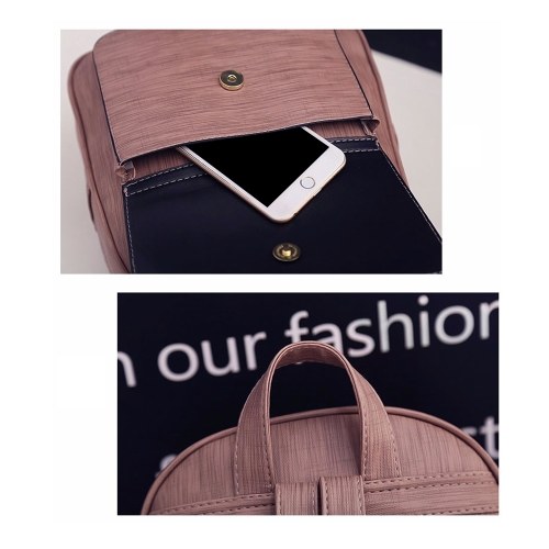 

3Pcs/Set Backpack Women Fashion Wood Grain Bear Hanging Ornament School Bags for Girls Cute Backpack Shoulder Card Bag