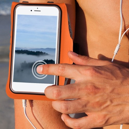 

Outdoor Sports Running Arm Bag Polyester Touch Screen Fingerprint Unlocking Breathable Mobile Phone Arm Band