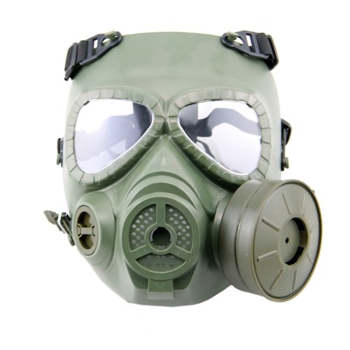 

Cosplay CS Wargame Airsoft Two Fan Safety Gas Mask Tactical Full Face Prop