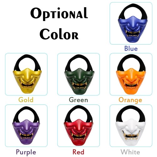 

Halloween Ball Party Cosplay Evil Terror Half Face Ghost Man Woman Mask Festival Prop
