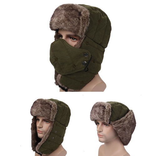 Chapeau d'hiver de soldat Coupe-vent Randonnée Chasse Escalade Trappe Trappeur Chapeau