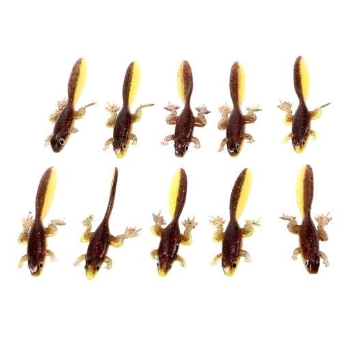 

10Pcs Soft 3.7g / 8cm Fishy Frog Tadpole Lure