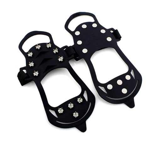 

Anti Slip 11 Teeth Stainless Steel Silicone Crampons
