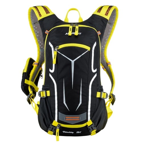 

18L Water-resistant Breathable Cycling Bicycle Bike Shoulder Backpack Ultralight Outdoor Sports Riding Travel Mountaineering Hydration Water Bag Unisex with Rain Cover