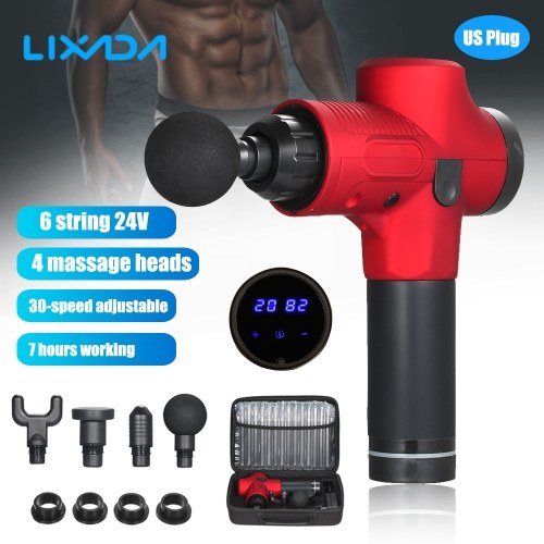 24V Muscle Massager Muscular Portátil Percussive Vibratório Poderoso Massagem Armas