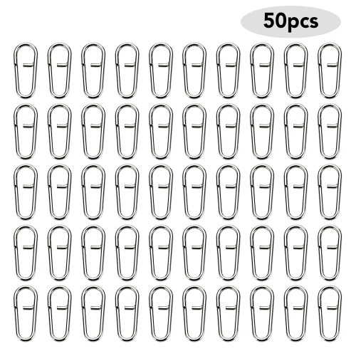 

Stainless Steel Fishing Snap Swivels Fishing Speed Clip Fishing Oval Split Fishing Line Connector