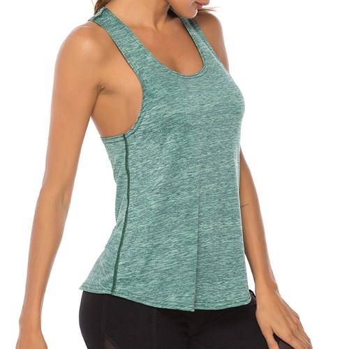 

Women Workout Tops Racer Back Solid Sleeveless Yoga Fitness Running Gym Lounging Quick Dry Sport Tank Tops