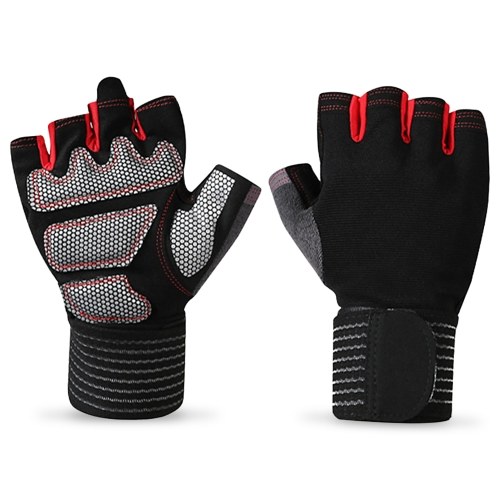

Short Finger Gloves Outdoor Sports Full Wrist Protection Gloves Half Finger Fitness Gloves Breathable Tear-resistant Gloves Cycling Gloves