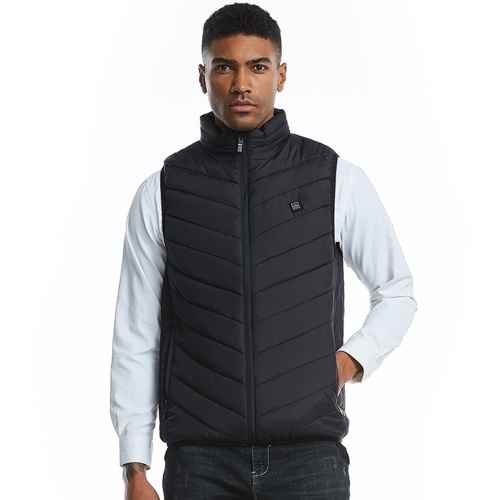 

Fashion Men Electric Heated Vest Heating Waistcoat Padded Thermal Warm Outdoor Jackets Winter USB Heaters