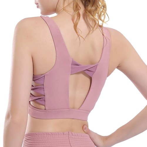 

Woman Sports Bra Quick Dry Push-up Shockproof Padded Crop-Top Cute Tank-Top Underwear Yoga Workout Fitness Running