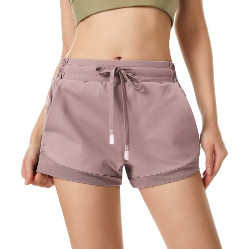 

Women Sport Shorts Quick Dry with Mesh Elastic Waistband Pockets High Waist Fitness Gym Workout Yoga Short Pants