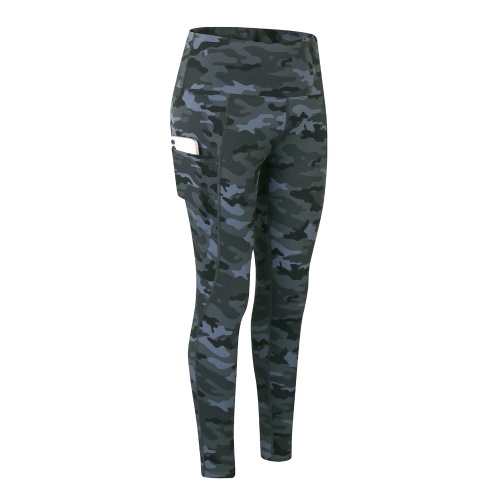 

Women Sports Pants Yoga Leggings Camouflage Print High Waist Pocket Running Gym Fitness Trousers Sportswear
