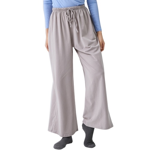 Pantaloni della tuta da yoga in cotone da donna Pantaloni da jogging da salotto larghi con coulisse Pantaloni da allenamento allentati solidi con tasche