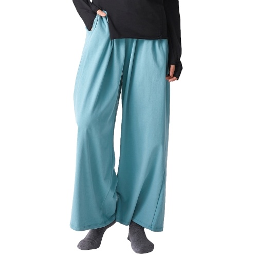 Pantaloni della tuta da yoga in cotone da donna Pantaloni da jogging da salotto larghi con coulisse Pantaloni da allenamento allentati solidi con tasche