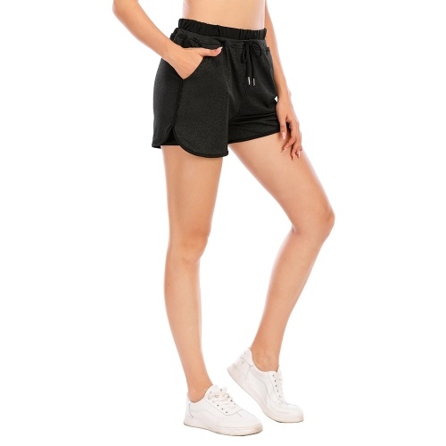 Women Running Shorts 2 in 1 Yoga Gym Sports Training Athletic Shorts with 2 Pockets