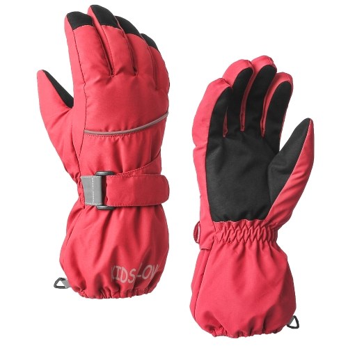 

Children Snow Ski Gloves Waterproof & Windproof Winter Gloves Thermal Gloves Outdoor Warm Mittens Boys Girls Full-Finger Mittens Cold Weather Hand Warmers for Skiing Running Cycling