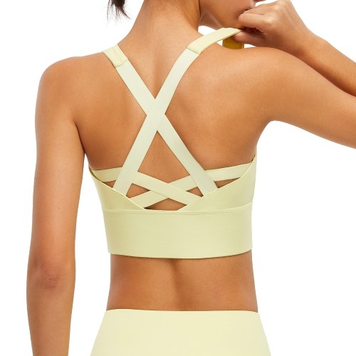 

Women Yoga Bra Sports Workout Pilates Tank Tops Padded Casual Vest