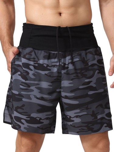 

Men Sports Shorts with Pocket Wide Waistband Quick Dry Running Cycling Fitness Shorts