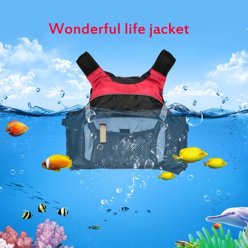 Vie professionnelle Flotation Sécurité Adulte Veste de survie Vest Piscine Kayak nautique Dérivant avec urgence Whistle