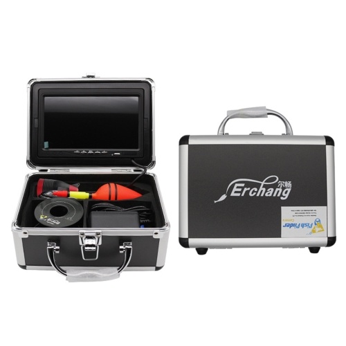 Erchang Professional-grade 7 Inch Large Color Screen DVR Underwater Fishing Camera Portable Video Fish Finder with 12 IR LED Lights Removable Sun-visor for Lake Sea Fishing 