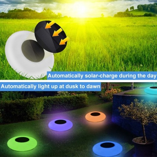 Solar Floats Pool Light IP67 Waterproof Lawn Light Colorful LED Ambient Light Support 16 Colors 4 Lighting Modes 8-Level Bightness with Remote Controller for Pool Garden Lawn Patio Courtyard Decor 