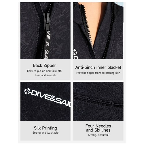Diving Suit Full Body Wetsuits for Men and Women Long Sleeve Thickened Warmth for Scuba Diving Surfing Freediving and Winter Swimming Enthusiasts 3MM Wetsuit 