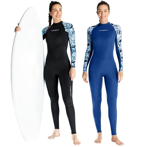 DIVE&SAIL Women`s Full Body Wetsuit Surf Suit UPF50+ Ice-Sense Sunscreen Jellyfish Suit Antibacterial Fabric Four-Way Stretch Protection Diving Suit Plus Size 